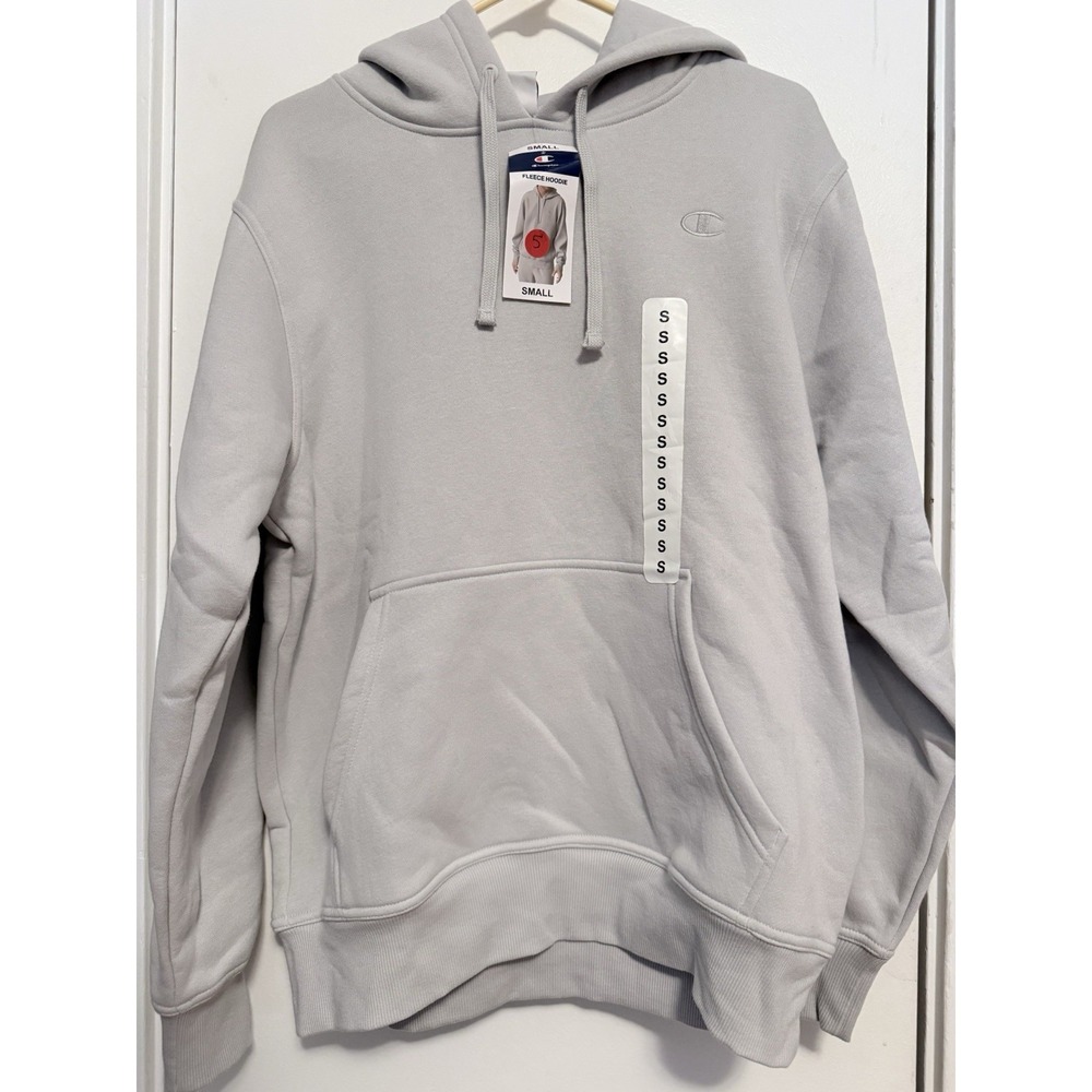 NWT Men's Champion Grey Fleece Hoodie Small